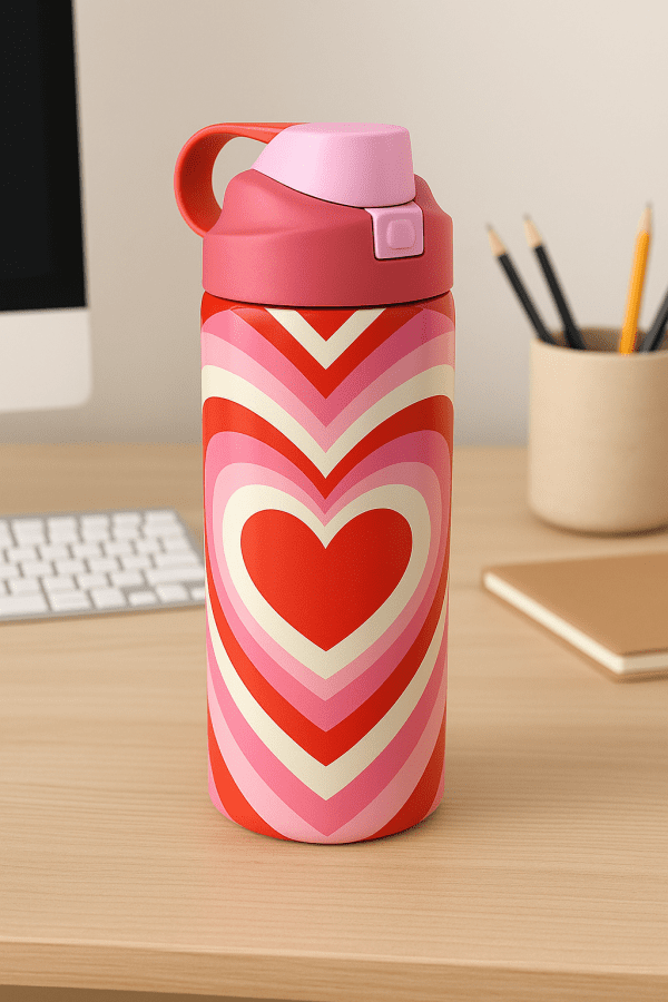 Love Heart Sports Bottle - Image 2