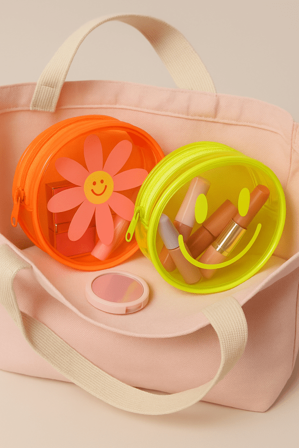 Vibrant Smiley Cosmetic Bag - Image 3