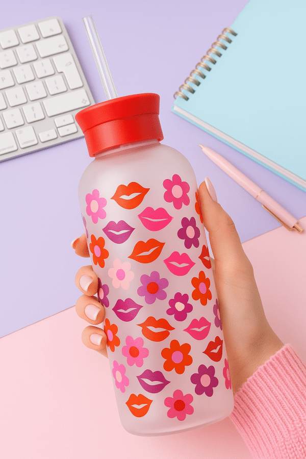 Hearts & Kisses Water Bottle - Image 3