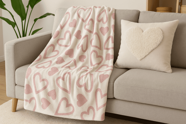 Plush Heart Blanket - Image 4